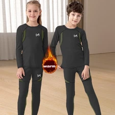 2Pc Men's Winter Warm Set Fleece Underwear Long Johns Base Layer Outdoor Sports