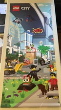 LEGO CITY Extemely Rare Double Sided Vinyl Store Promtional Sign/Banner 68"x30"