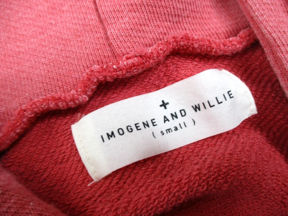 Imogene and Willie Hoodie Womens Small Red Coral Lightning Bolt Pullover USA - Image 4 of 4