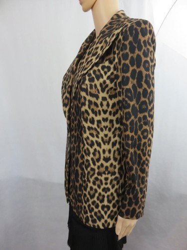Joseph Ribkoff Women's Leopard Fitted Print Jacket Blazer Size 4 - Picture 4 of 6