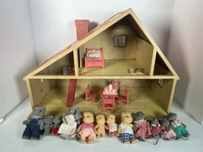1985 TOMY Epoch Calico Critters Sylvanian Family Dollhouse Furniture Mice Bears