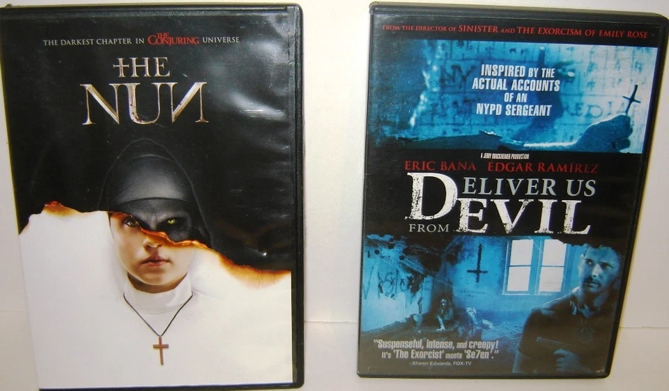 Set of 2 Supernatural Horror Movies - The Nun & Deliver Us from Evil DVD - VG+ — 第 2/3 张图片