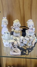 Precious Moments Vintage Lot of 6 Figures Figurines Porcelain Sam Butcher Lot E