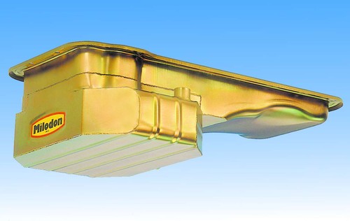 Milodon 31650, One Oil Pan BBF FE Front Sump Road Race Cadmium Steel Performance - Bild 2 von 9