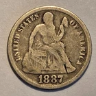 Nicer Low Mintage 1887 P Liberty Seated Dime