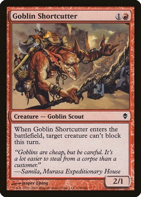 GOBLIN SHORTCUTTER X 4 E/X+ ZENDIKAR MAGIC THE GATHERING
