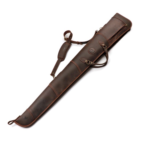 Tourbon 52" Leather Shotgun Case Soft Padded Carry Zipped Sling Bag Ammo Storage - Picture 16 of 24