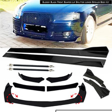 For Audi Tt Rs Mk2 A3 S3 A4 S4 Front Bumper Lip Chin Spoiler Glossy Black Side For Audi Tt Rs Mk2 A3 S3 A4 S4 Front Bumper Lip Chin Spoiler Glossy Black Side