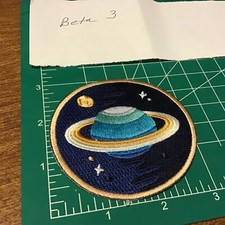 Saturn Embroidered Iron On Patch