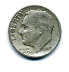 1947 P Roosevelt Dime US 10 Cent U.S America SILVER UNITED STATES 10c Coin #7420 — photo 1