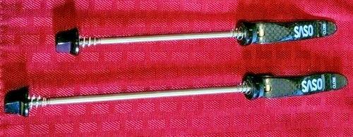 Spiedini per bicicletta in titanio e fibra di carbonio - F&B, 130 e 100 mm nuovi