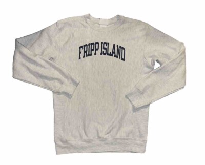 Champion Reverse Weave Fripp Island SC Gray Sweatshirt Boys Youth