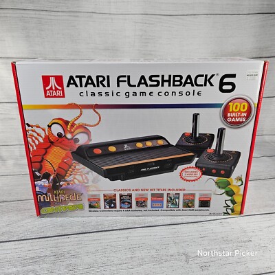 Atari Flashback 6 Classic Game Console (Tested/Works) w/ 2 Wireless Controllers