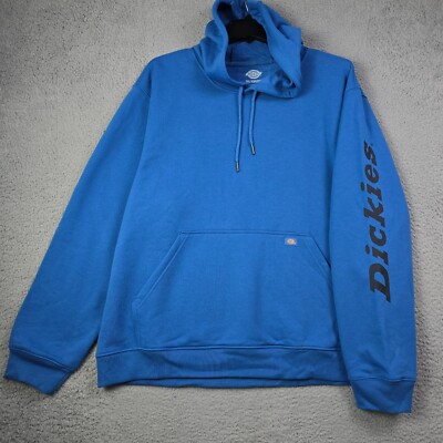 Dickies Hoodie Men 2XL XXL Blue Pullover Outdoor Sweatshirt Fleece Midweight NWT