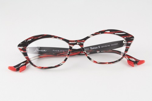 Authentic Face a Face BOCCA TATOO 3 Col 3024 51mm Red Black Crystal Frames Italy - Picture 6 of 6
