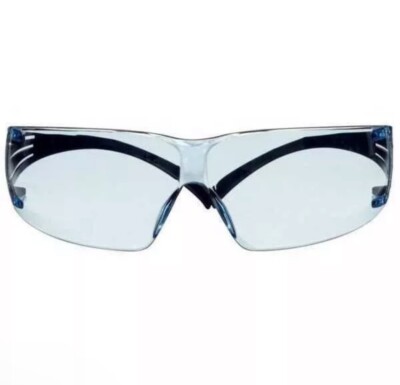(10 Set) 3M  SecureFit  200 Series SF201SGAF-BLU, Blue Temples, Clear Scotchgard