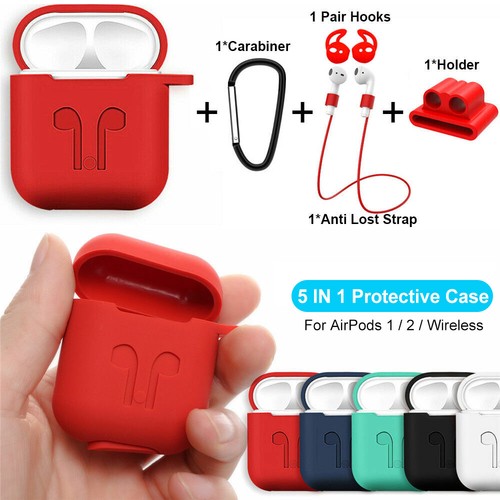 Per Apple AirPods 2 1 Ricarica Custodia in Silicone Skin Cover Accessori Airpod  CASE | eBay