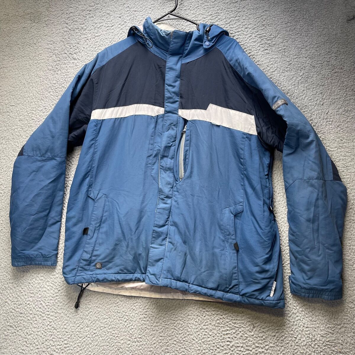 Columbia Convert Jacket Mens XL Blue Full Zip Hoodie Fleece Columbia Convert Jacket Mens XL Blue Full Zip Hoodie Fleece