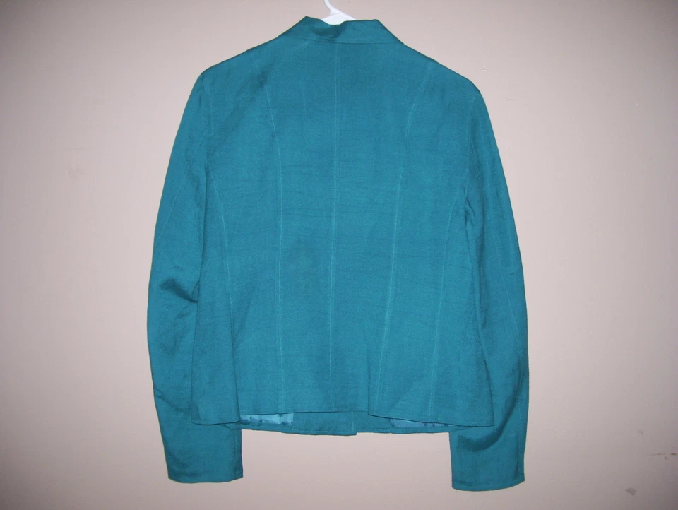 Chadwicks Womens Size 8 Green Button-Down Lined Jacket Long Sleeves  - Image 2 of 3
