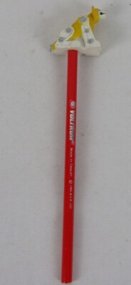 Vintage Voltron Pencil w/Topper-Yellow Lion/Red Pencil-W.E.P. Ltd. 1984-NEW