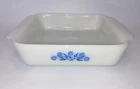 Vtg Anchor Hocking Blue Cornflower 1.5QT Square Baking Dish #435 Retro 8x8