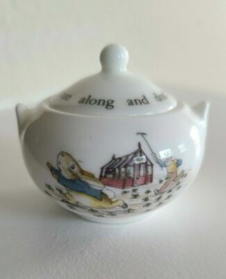 Wedgwood Peter Rabbit MINIATURE Covered Sugar Mini Beatrix Potter
