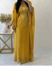 Moroccan Farasha Abaya Work Ramzan Kaftan Eid SALE Dress Dubai Fancy Long Gown