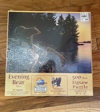NEW SEALED SUNS OUT 500 PIECE PUZZLE 18x24 EVENING BEAR