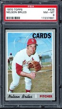1970 Topps Baseball #435 Nelson Briles PSA 8