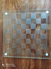 scacchiera in vetro 27×27 trasparente/satinata