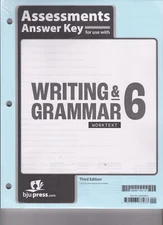 BJU Press Writing & Grammar 6 Assessments Answer Key - 540997
