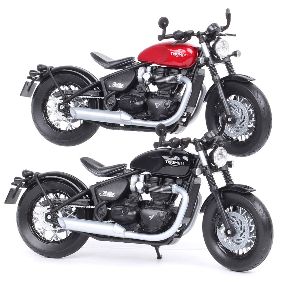 Welly 1/12 Scale Triumph Bonneville Bobber Motorcycle Model Diecast Toy Bike - Image 2 of 4
