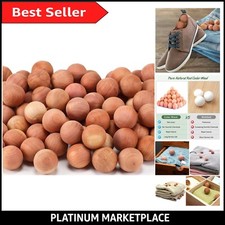 Eco-Friendly Cedar Wood Moth Repellent Balls - 50 Count, Sustainable Freshness