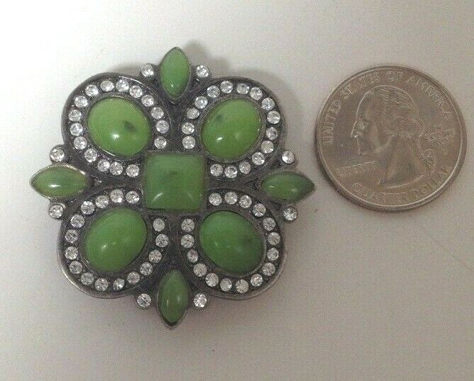 Vintage Lime Green Jelly Belly Jellybelly & Rhineston… Gem