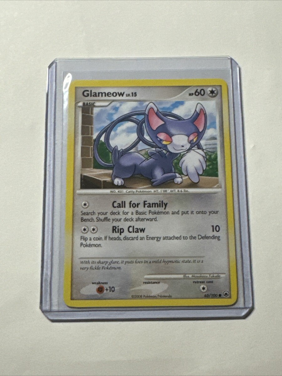 pokemon glameow card - (68) Evolves from null Type Glameow 115 - Reverse Holofoil