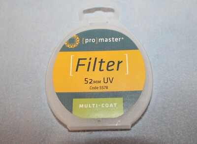 Pro Master 52mm Multicoated UV Filter Code 5578 with Case