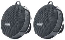 2 Rockville R-GO Wireless Link Waterproof Portable Bluetooth Speakers+Bike Mount