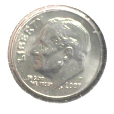 2007 P ROOSEVELT DIME 10 Cent 10C LOW TO MID MS GRADE KM# 195a EB#3197