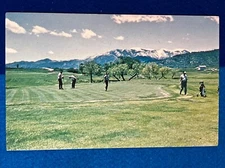 1960s Colorado City Golf Course GREENHORN VALLEY Golfers Snow Short Sleeves