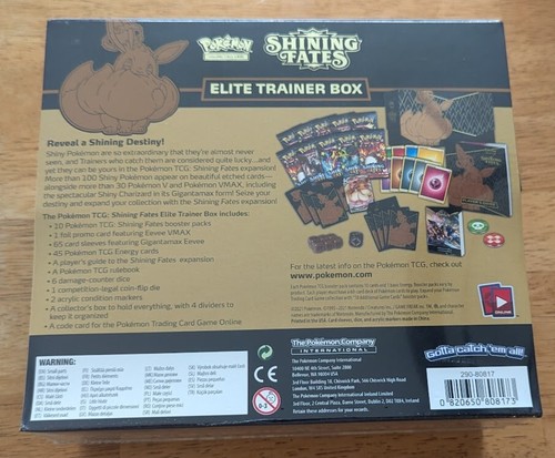 Pokemon TCG Shining Fates Elite Trainer Box Factory Sealed - 第 3/3 張圖片