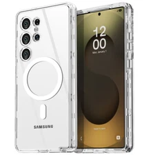 Clear Case For Samsung Galaxy S25 Ultra/S25+ MagSafe Magnetic Heavy Duty Cover