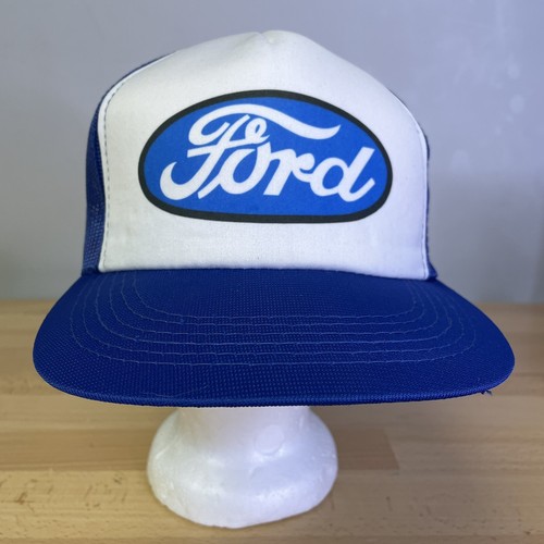 Cappello camionista vintage YoungAn Funkap Ford maglia snapback regolabile taglia 7 - 7-5/8 - Foto 2 di 10