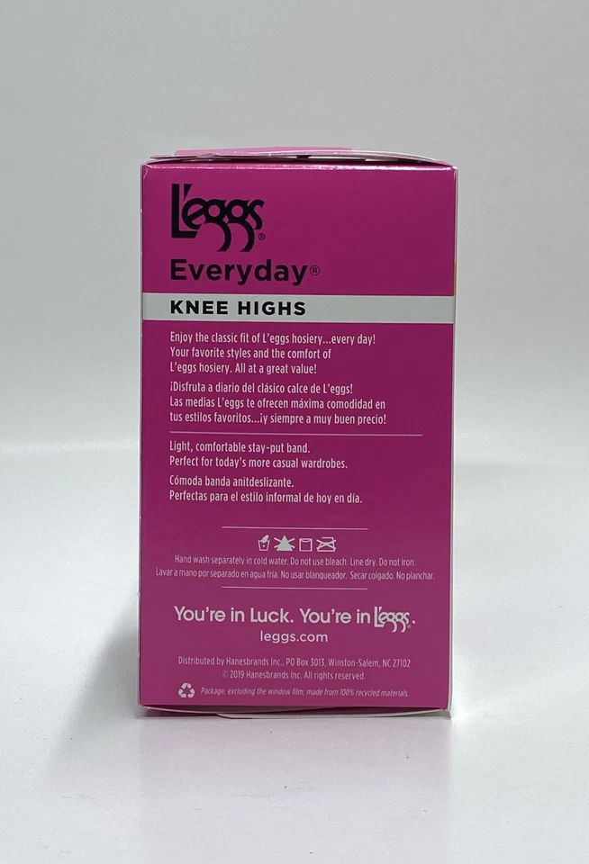 L'eggs Everyday Knee Highs One Size NUDE Reinforced Toe 10 pairs 43592 - Image 3 of 4