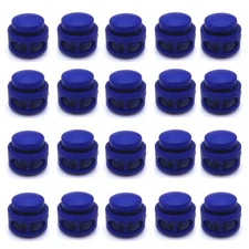 20Pcs/set Blue Paracord Cord Lock Clamp 2-Hole Toggle Clip Stopper Accessories
