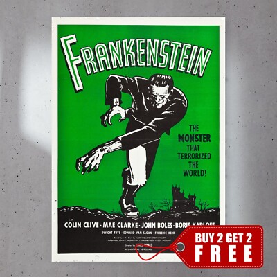 Frankenstein (1931) 7x5 Filmplakat Premium Glanz 230 g/m² Papier 010
