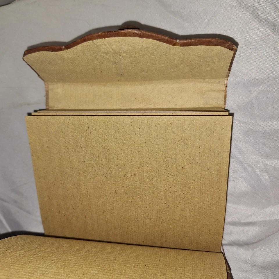 Antique Vintage Photo Scrapbook Album Old Paper Hand Bound  - Image 2 of 4