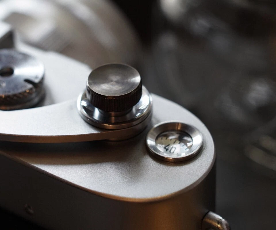 NANIGASHI Shutter Release Button Brass Black dyed finish Large Made in Japan - Image 2 of 4