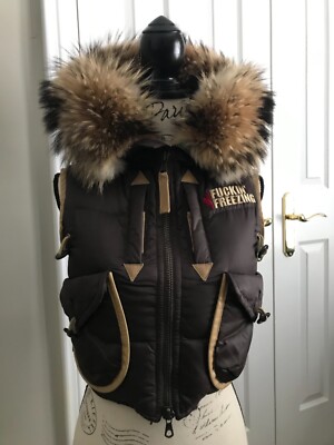 DSQUARED2 F*CKIN' FREEZING down vest jacket top coat IT42 DSQUARED2 F*CKIN' FREEZING down vest jacket top coat IT42