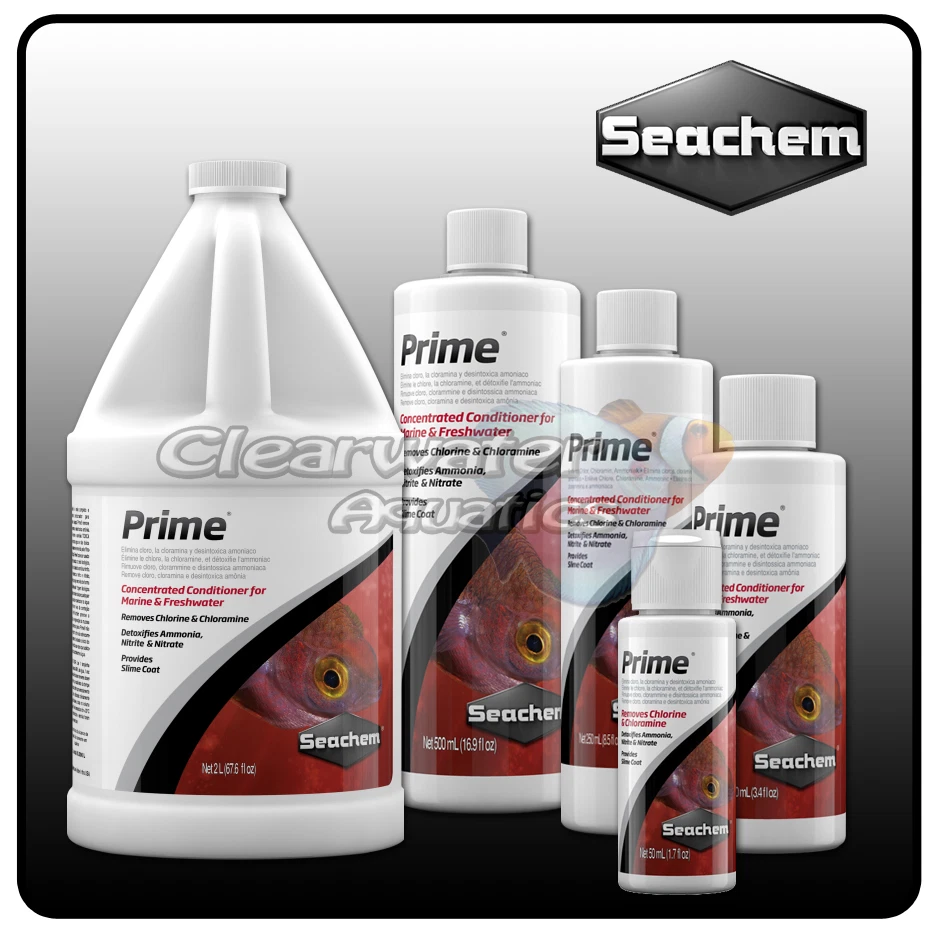 Seachem PRIME AQUARIUM Water Conditioner FISH TANK DECHLORINATOR