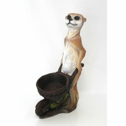 Meerkats With Wheelbarrow Garden Ornament Animal/Ornament from Artificial Stone - Picture 1 of 1